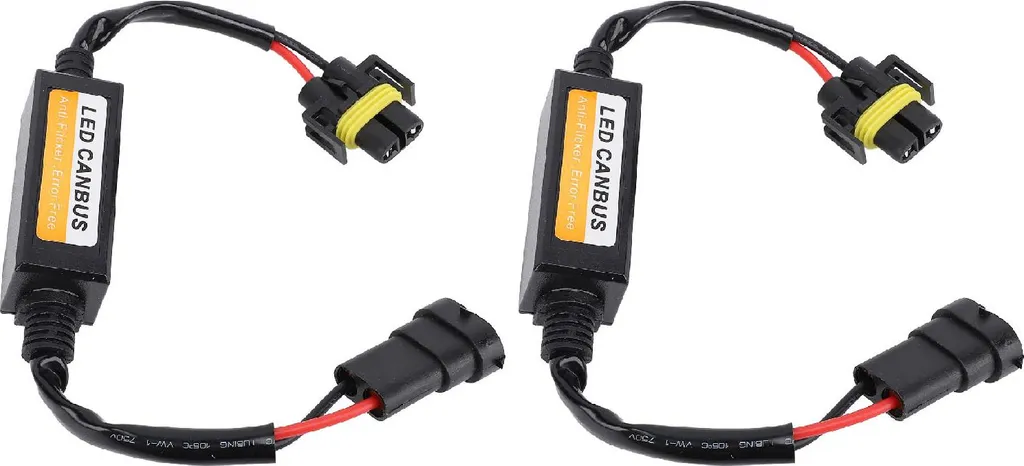2 decodificatori per fari a LED, anti-sfarfallio, cablaggio, errore, resistenza, soppressione, condensatore, Canbus per veicoli con connettore H8, H9, H11