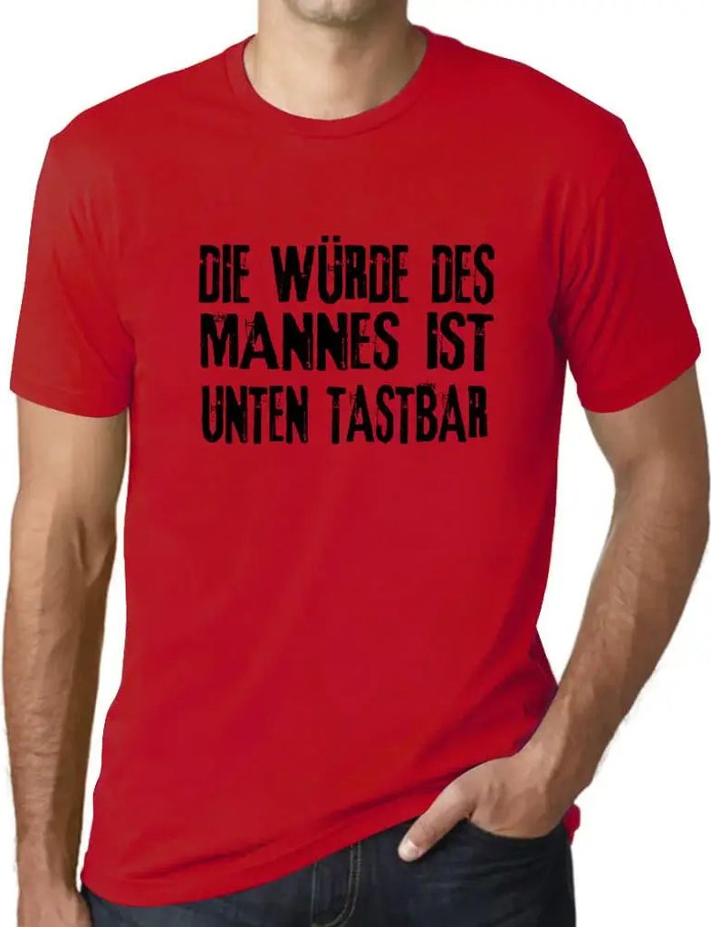 Herren Grafik T-Shirt Die Würde Des Mannes Ist Unten Tastbar Lustig Öko-Verantwortlich Vintage Jahrgang Kurzarm Lustige Druck Geburtstag Geschenk...