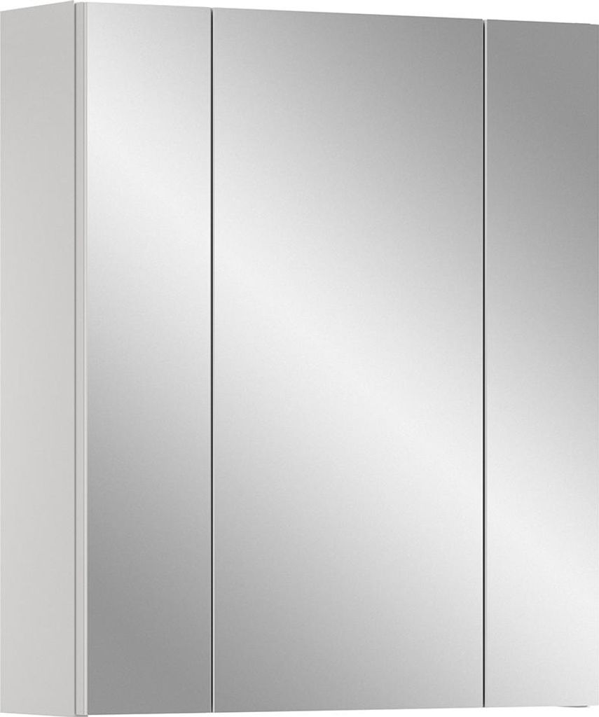 Badezimmer Spiegelschrank mit 60 cm Breite in weiß, 3 Spiegeltüren mit 3D-Funktion - IGGESUND-158