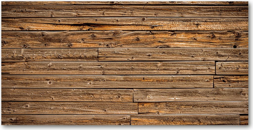 Tulup Leinwandbild -100x50 cm - Wandkunst - Drucke auf Leinwand - Leinwanddruck - Sonstige - Braun - Holzwand