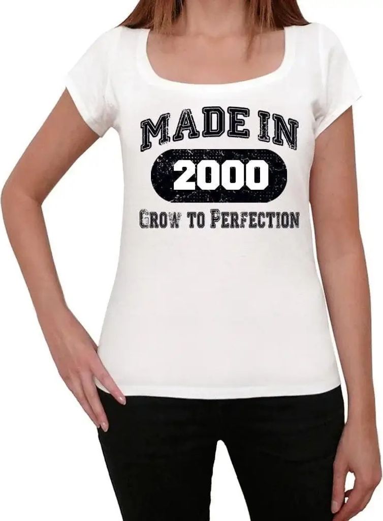 Damen Grafik T-Shirt Wachsen bis zur Perfektion hergestellt im Jahr 2000 – Grow to Perfection 2000 – Geschenk 24. Geburtstag Jahrestag 24