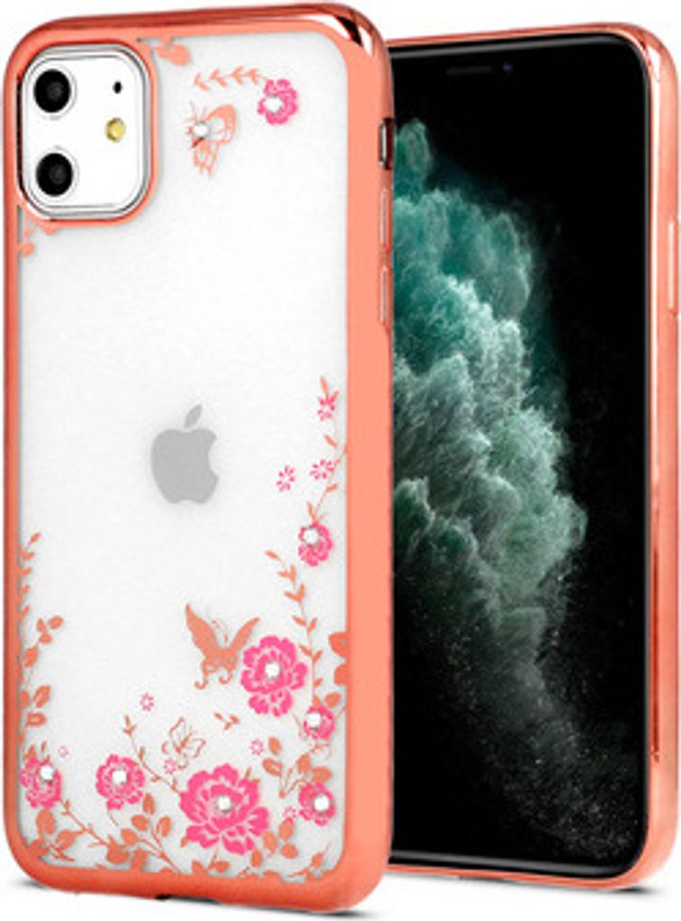 Back Case DIAMOND FLOWER Rose für Samsung Galaxy A41