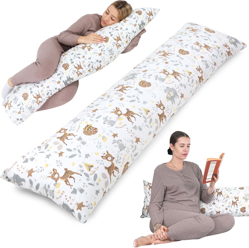 Seitenschläferkissen Bezug 40x145cm - Baum Muster Samt Bezug Für Body Pillow