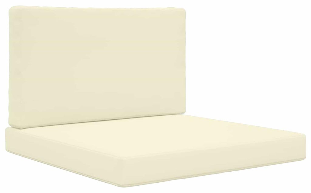 Sofakissen für draußen 2 pcs Creme Polyester