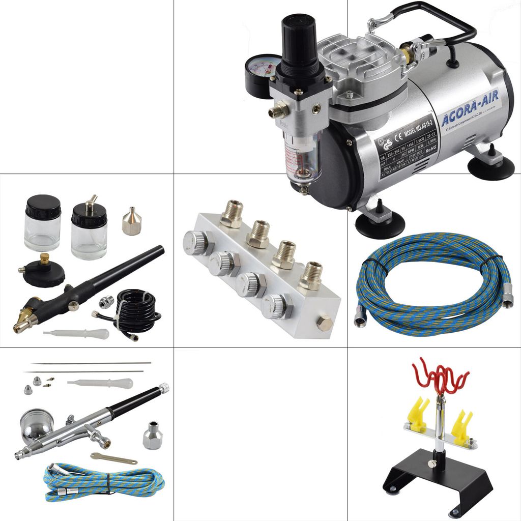 Agora-Tec Airbrush Komplett-Set EXPERT XVI.1