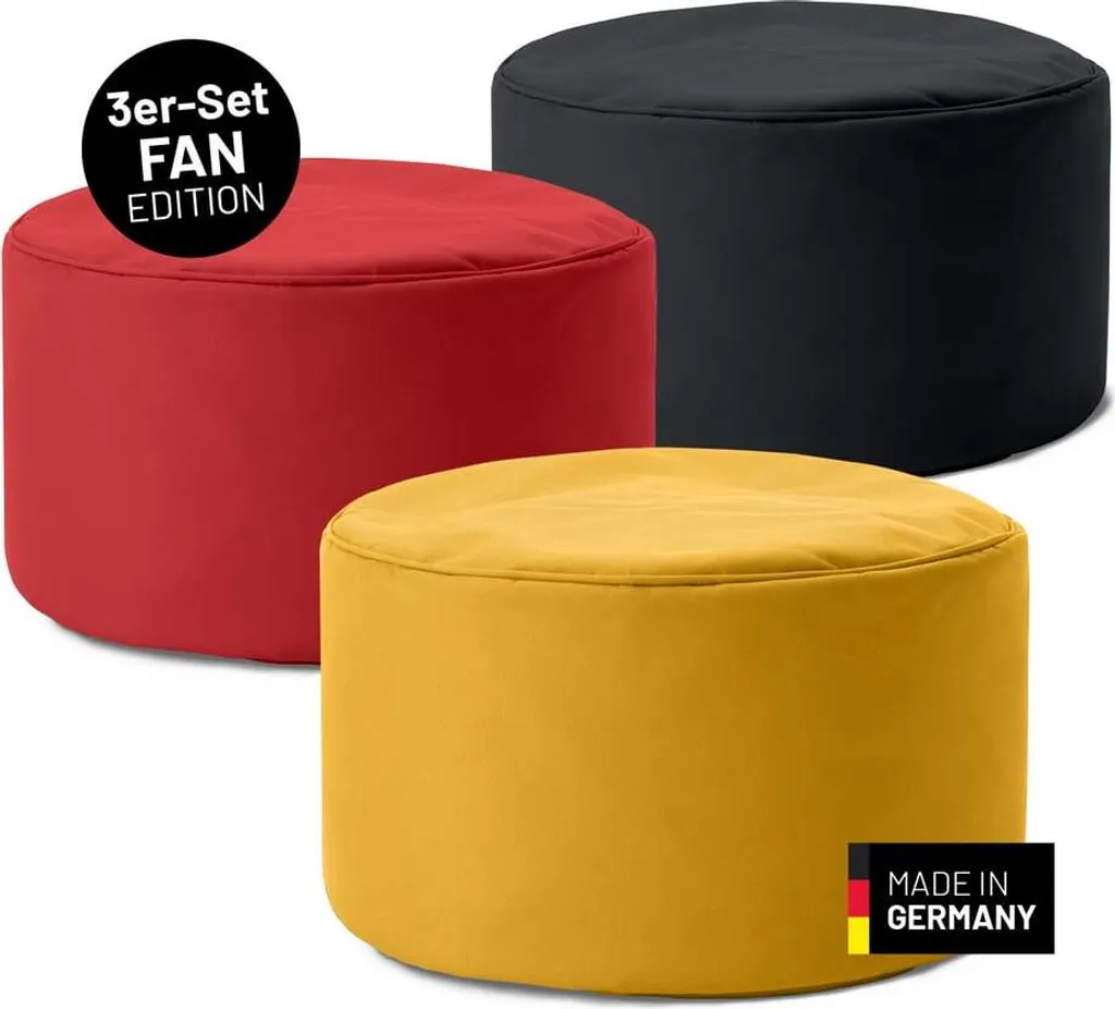 LUMALAND EM 2024 Lot de 3 bougies Allemagne Noir Rouge Jaune Intérieur