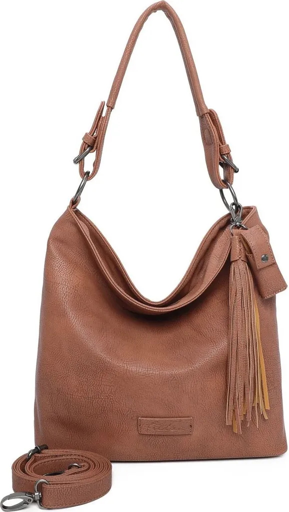 Sac Bandoulière Hobo Radix en Cuir Synthétique Vintage Brun Marron