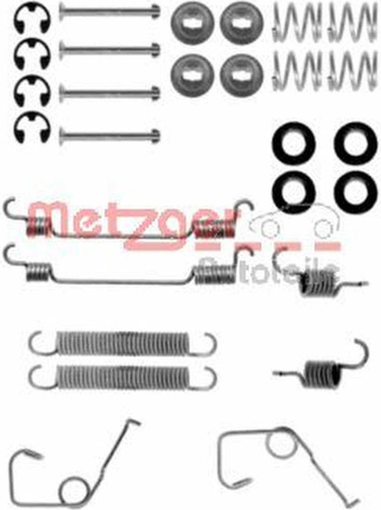 METZGER Zubehörsatz Bremsbacken Zubehörsatz Bremsbacken 105-0706 Hinten für FORD TRANSIT MK-5 Bus (E)