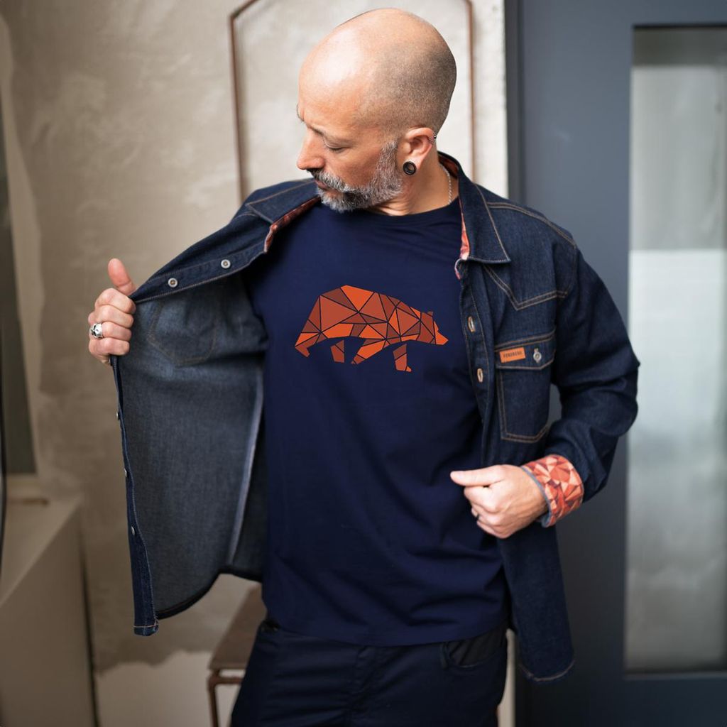 FORSBERG robustes Jeanshemd mit farbigem Ausputz, Farbe:denimblau, Größe:M