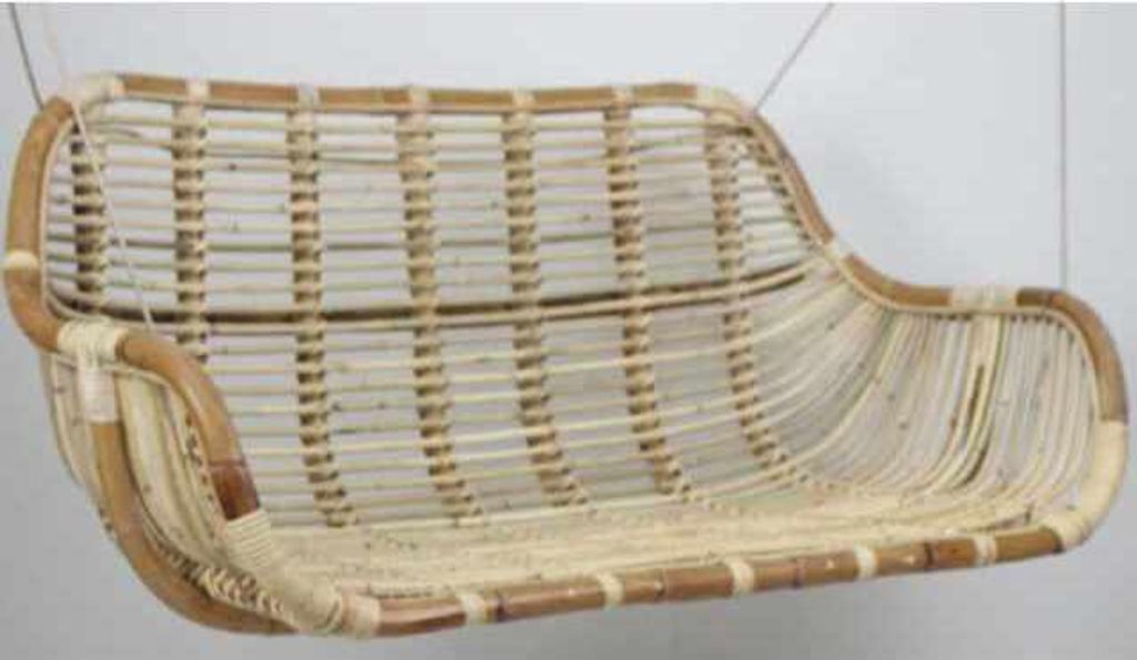 Hängesessel Hängestuhl Hängesitz Hängeschaukel Rattan 2-Sitzer 50x110x60m 301961