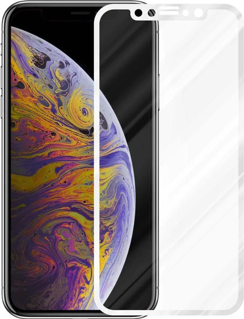Cadorabo pellicola blindata per Apple iPhone XS MAX pellicola protettiva in bianco a schermo intero vetro temperato di protezione del display - 3