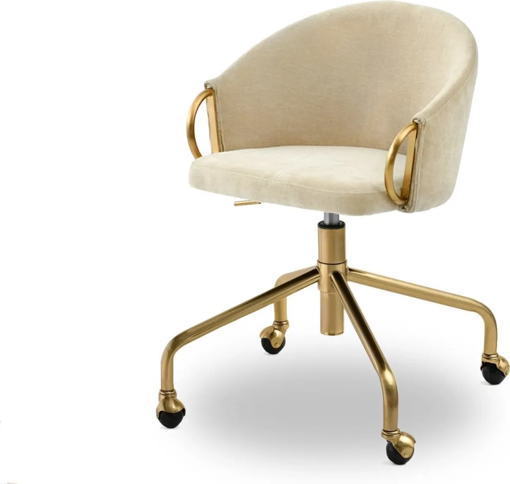Sedia Ufficio Design FINBAR Oro Crema | Specifiche e Comfort Premium