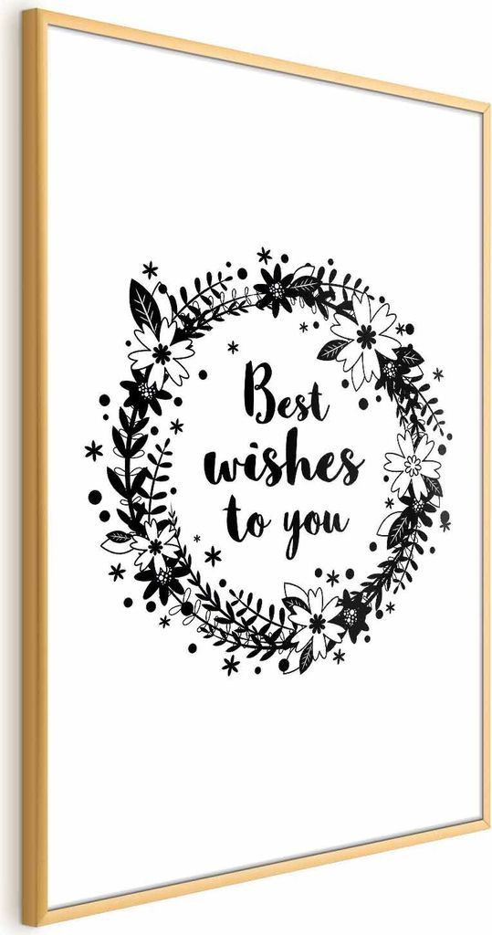 Posterpapier Poster - Best Wishes to You 29.7x42 cm Text m-C-0299-ao-a