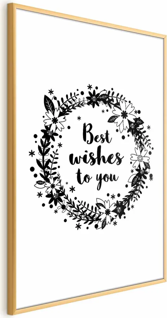 Poster Auguri 40x60 con Cornice Dorata e Margine - Regalo Esclusivo