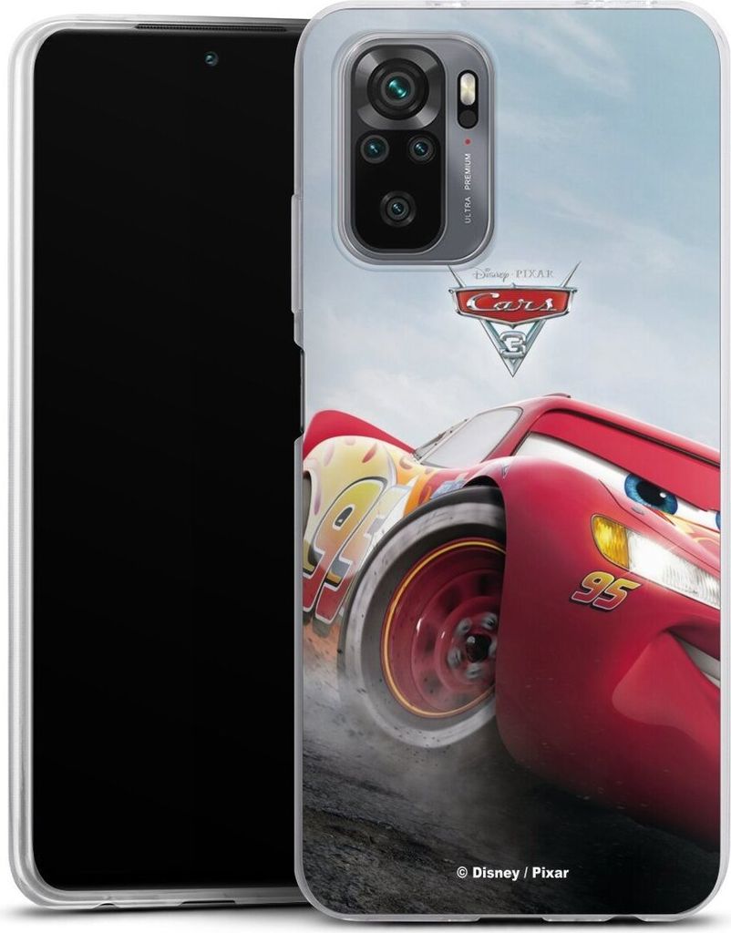 DeinDesign Slim Hülle für Xiaomi Redmi Note 10S Silikon Case Ultra Dünn Handyhülle Cars Lightning Mcqueen 95 Offizielles Lizenzprodukt