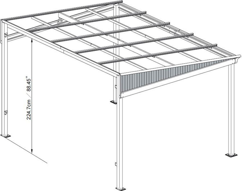 Sojag Aluminium Terrassenüberdachung St. Barth 1014 Produktbild 6