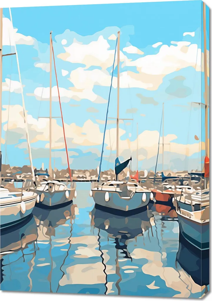 Image Marina Cubiste 70x100 cm : Impression Haute Qualité Grand Format