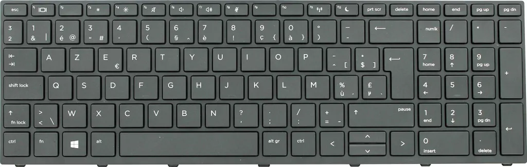 Clavier HP L01028-A41 pour ProBook 450 G5 - AZERTY Belge Noir Origine