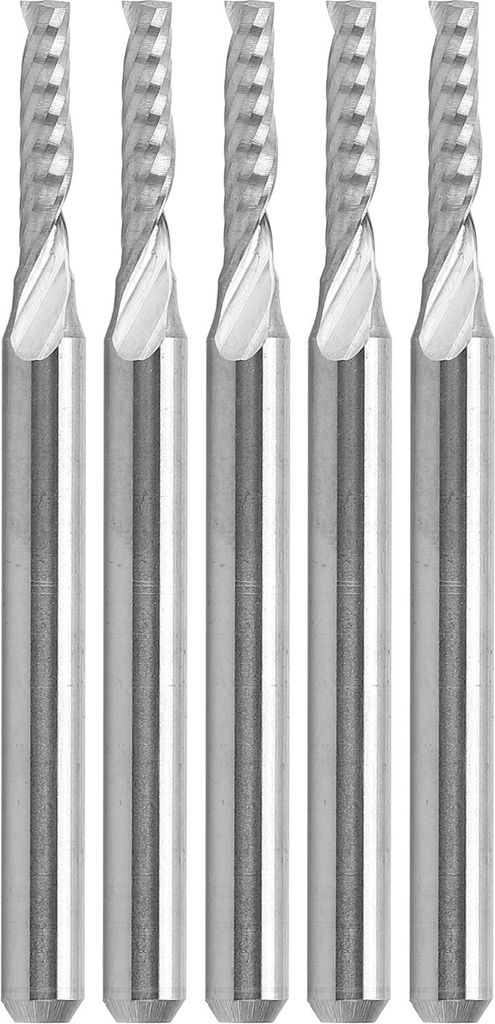 Stück Schaftfräser, einschneidig, spiralförmig, gerader Schaft, 3,175 x 2 x 10 x 38 mm