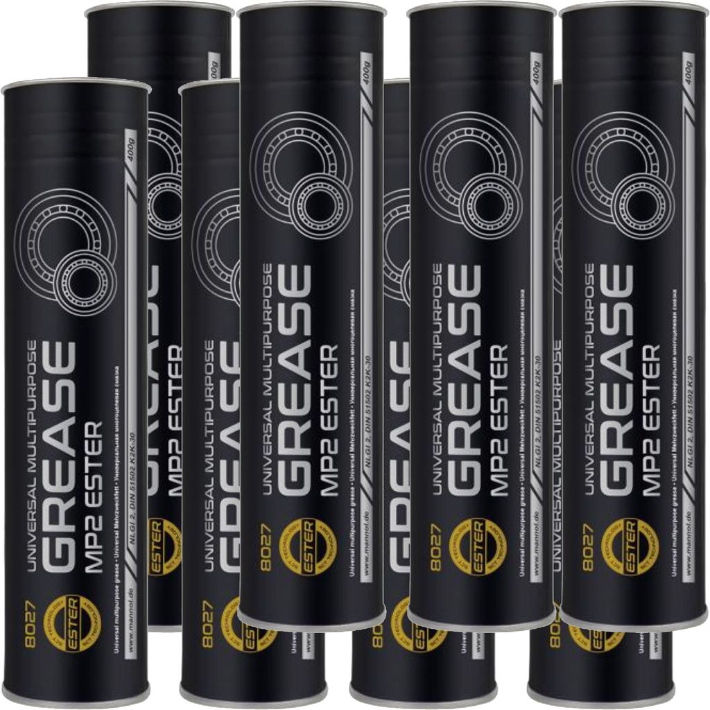 8 x Universal Mehrzweckfett 400g MP2 8027-04 Kartusche Schmierfett Fett Langzeit Lager-Fett