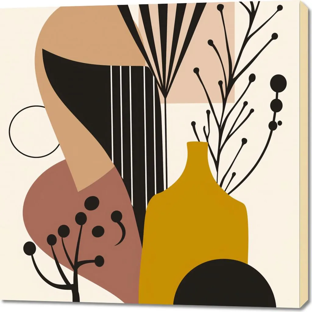 Habiller un Mur Vide : Image 100 x 100 cm Collage de Motifs Colorés