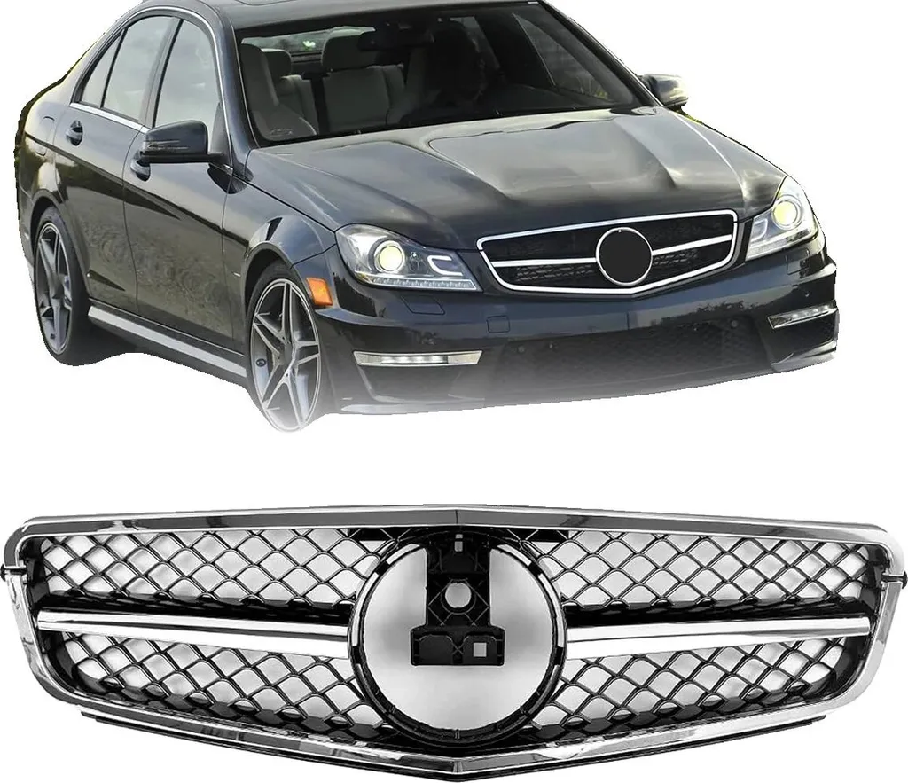 Calandre Avant pour Personnalisation Sport - Look AMG Chrome Facile à Poser