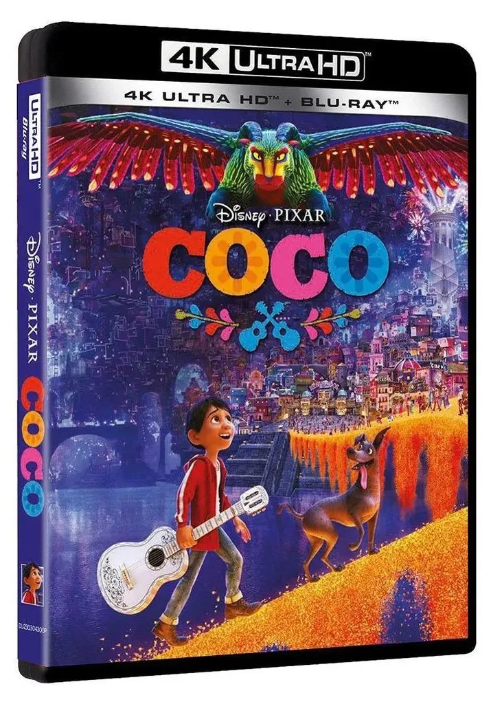 Film Coco Disney Pixar Blu-ray 4K UHD Version Espagnole Originale Boîtier
