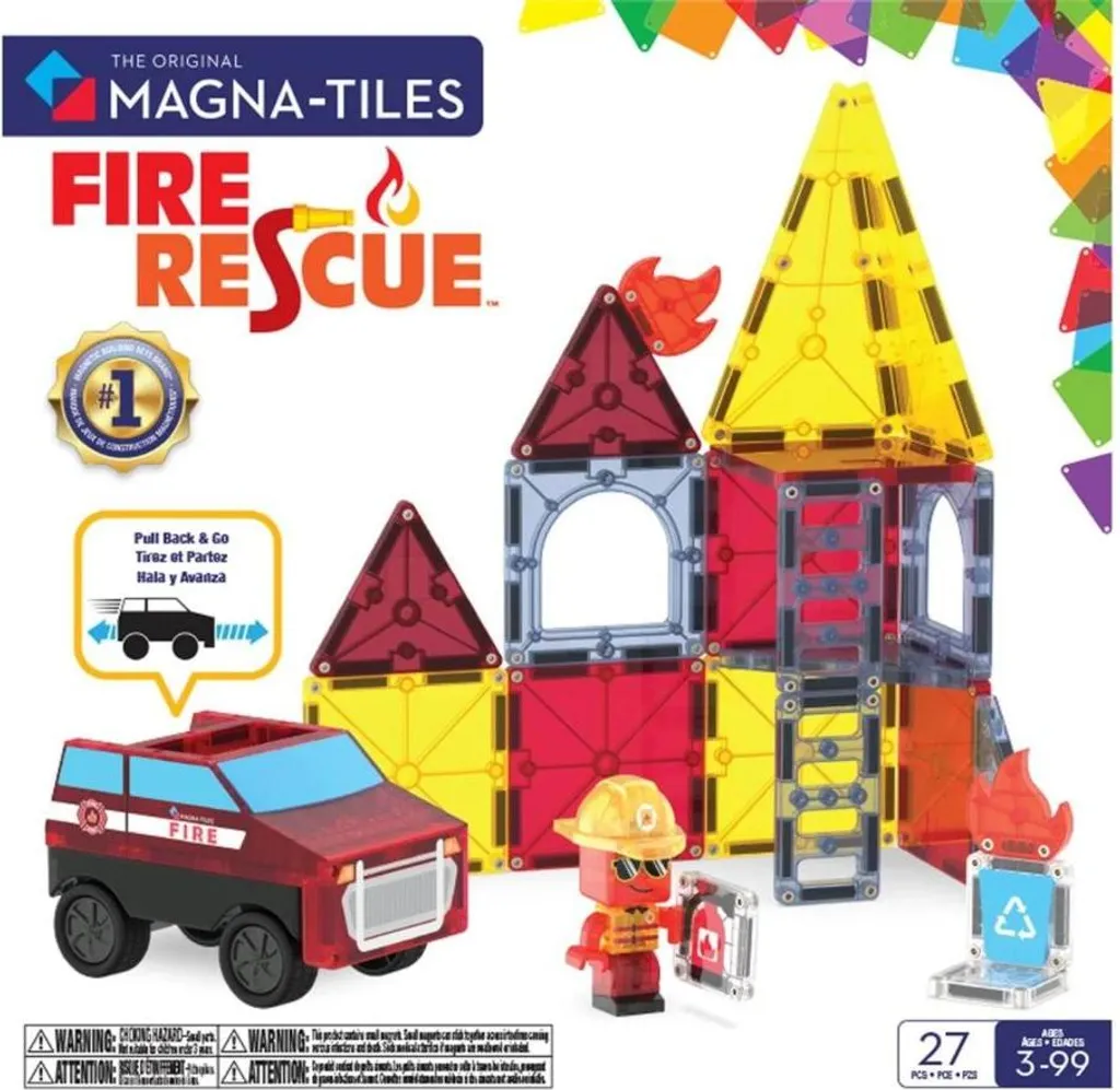 Magna-Tiles Fire Rescue : fini l'ennui avec ce kit magnétique 27 pièces