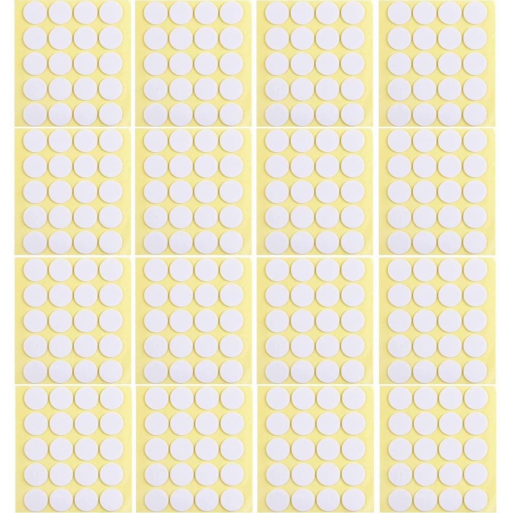 400 Stück Kerzendocht-Sticker, 20 mm, doppelseitig, selbstklebend