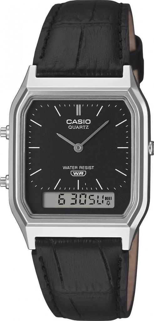 Casio Retro Uhr AQ-230EL-1AEF Herren Uhr Leder Armbanduhr Produktbild 