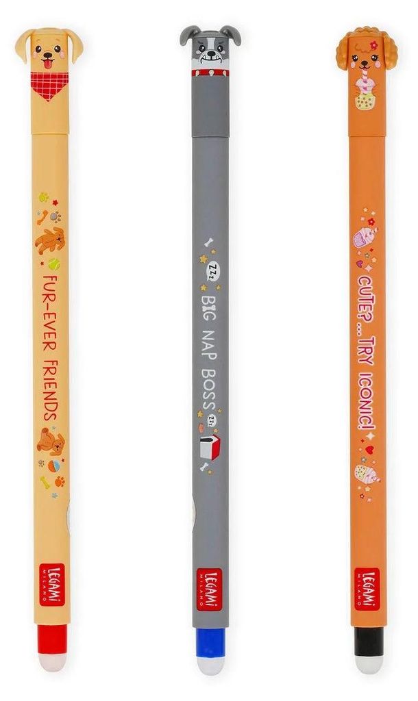 LEGAMI löschbare Gelschreiber 3er Set – Hunde, Fur-ever Produktbild 