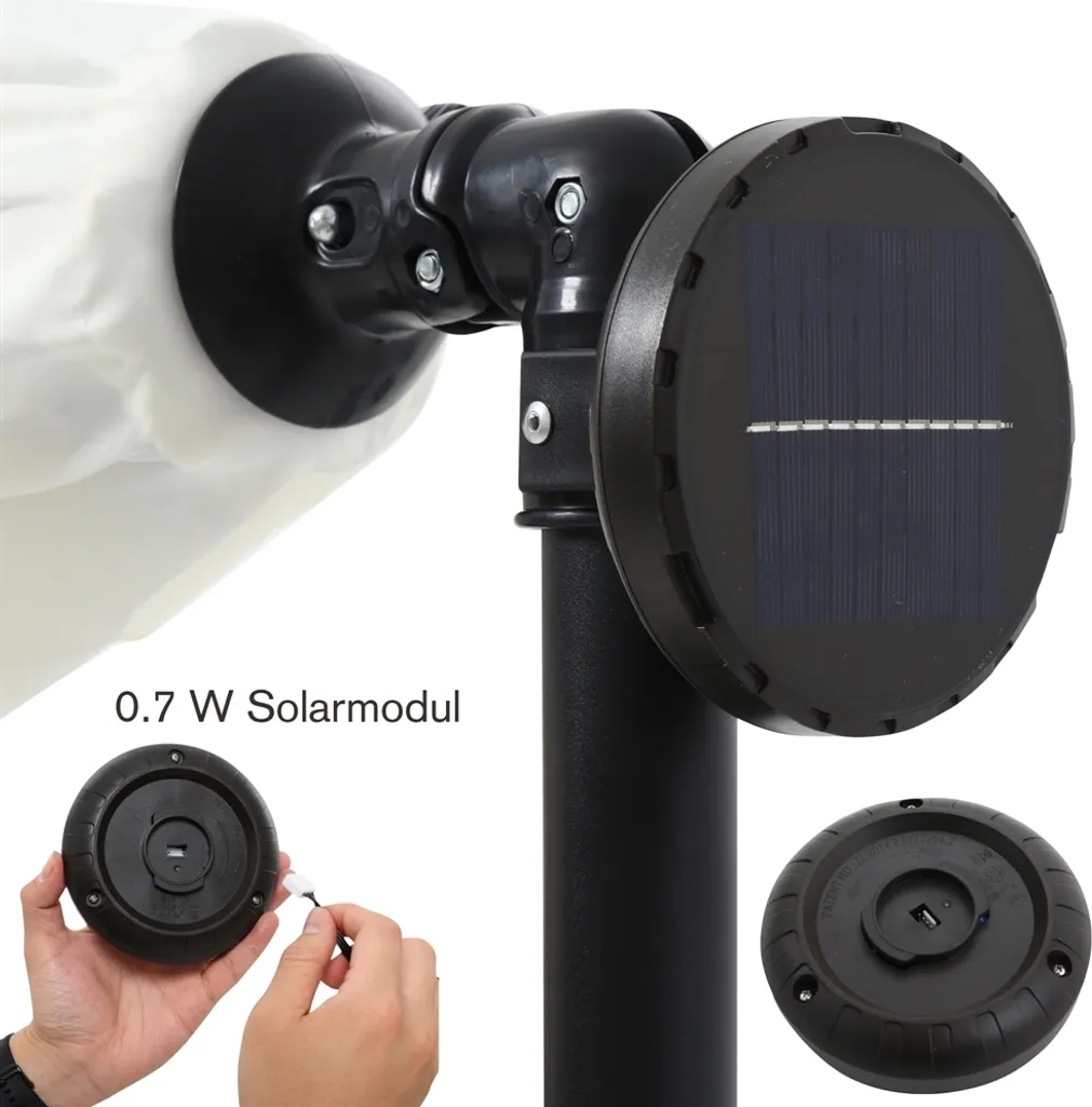 OFFERTA Ombrellone 3,5M LED Solare Beige - Giardino e Terrazzo - 2