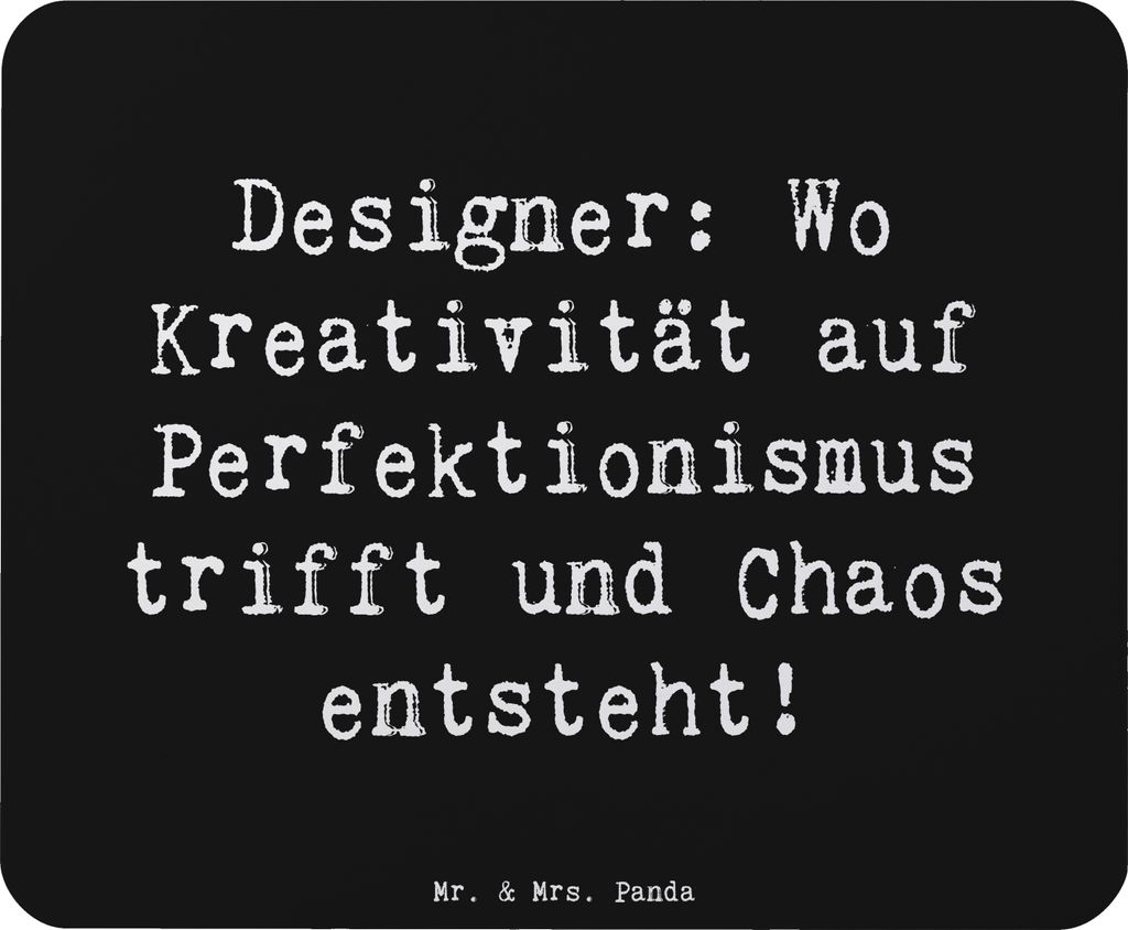 Mr. & Mrs. Panda Mauspad Spruch Designer Magie - Schwarz - Geschenk, computer mousepad, laptop, Grafik-Design, Grafikdesign, Berufe, Berufsliebe, B...