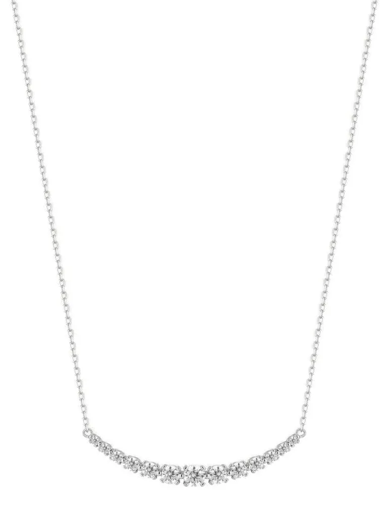 Collier en argent blanc pour femme - Pendentif chic Fancy Infinite
