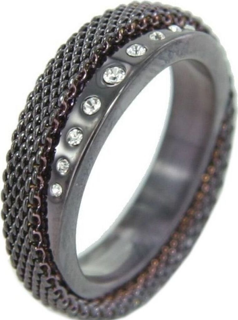 Skagen Damen Ring schwarz Milanaise JRSD016 S7 Gr. 54 (17,3)