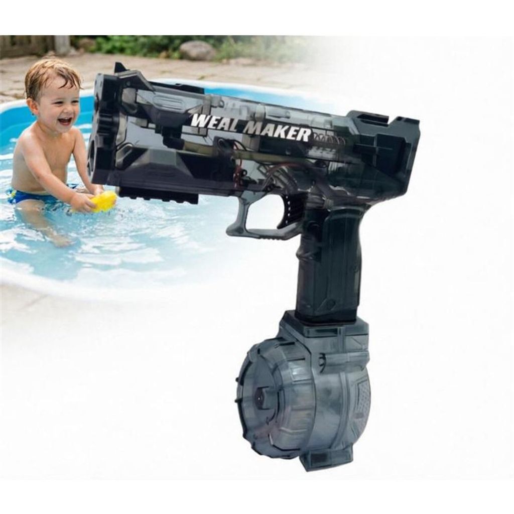 Elektrische Wasserpistole, 500ml+50ml Kapazität Große Kapazität Wasserpistole für Erwachsene und Kinder, Sommer Wasserspielzeug Schwarz
