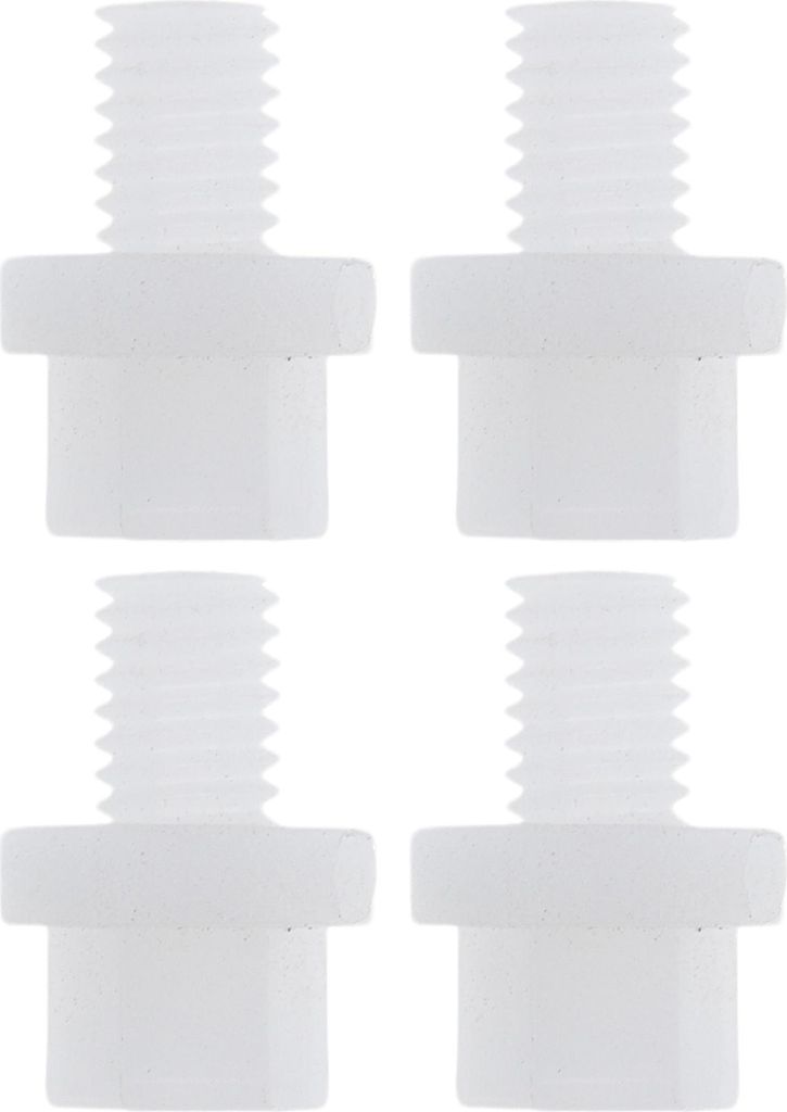 4 Stück Aquarium Kunststoff Schlauchstutzen 5/16" Schlauch x M6 NPT Gewindeadapter Weiß PP