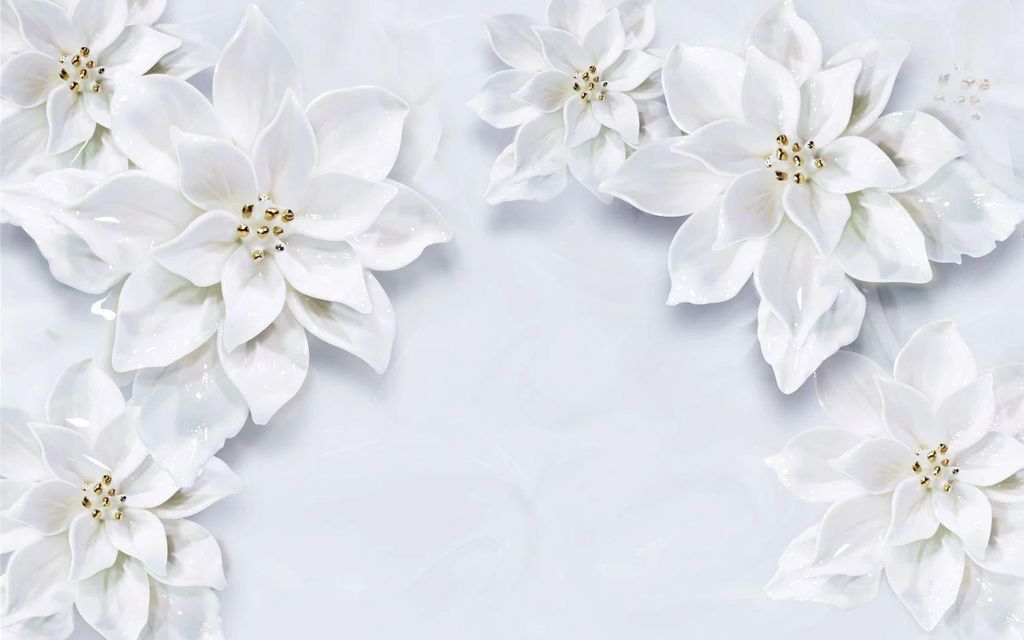 Magnetmatte für Heizkörperverkleidung, weiße Blumen, 60x100cm