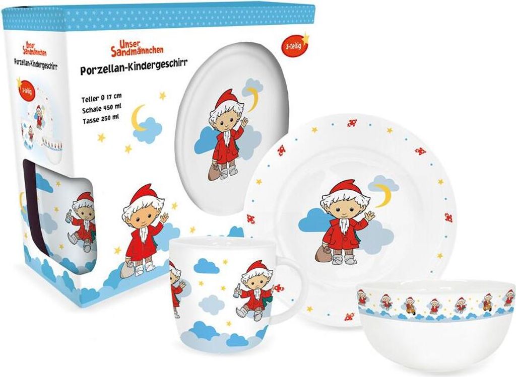 Trötsch Unser Sandmännchen Geschirrset aus Porzellan