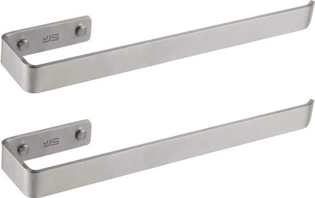 Lot de 2 barres de serviettes murales en inox 38cm pour cuisine et douche