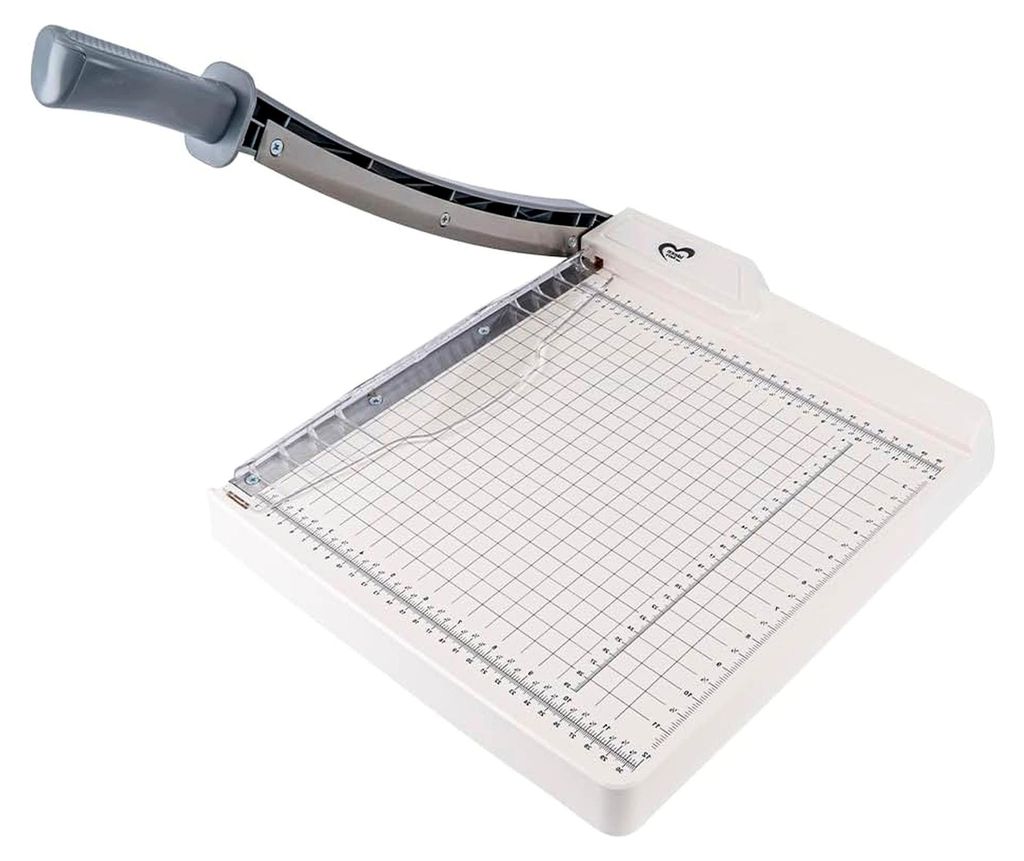 Maxi-Hebelschneider | Papierschneider | Schneidemaschine für Papier, Karton, Filz, Kork, Moosgummi, Leder | Kapazität 12 Blatt 80 g/m² | Schnitt...