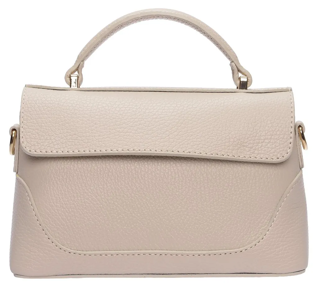 Sac bandoulière beige Luisa Vannini, finitions haut de gamme