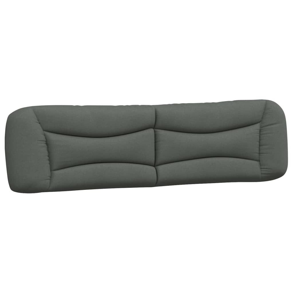 Kopfteil-Kissen "Hvar" Dunkelgrau 200 cm Stoff