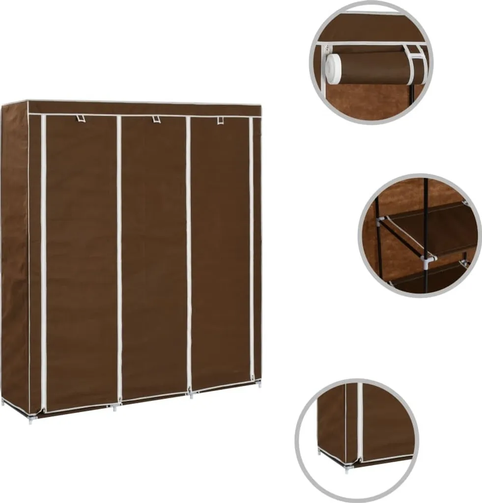 Armadio Guardaroba SYFAX™ 150x175 cm Marrone | Organizzazione Modulare