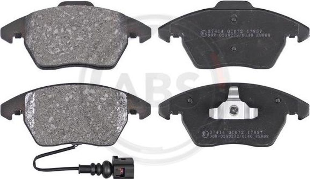 A.B.S. 37414 Bremsbelagsatz, Scheibenbremse OE 1K0698151 kompatibel mit A1 8X, Rapid, Octavia, Fabia, Citigo, Toledo, Mii, Leon, Ibiza, Altea XL, A...