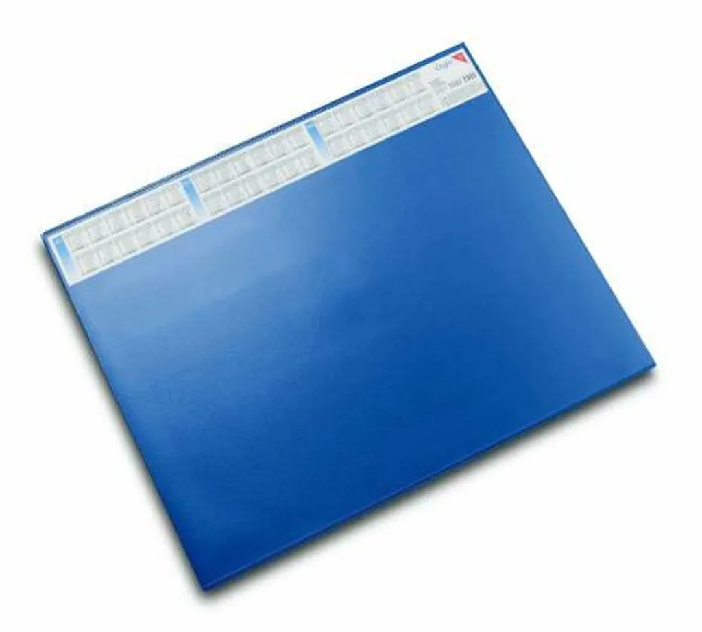 Sous-main antidérapant Läufer 49645 SYNTHOS bleu avec rabat transparent - 2