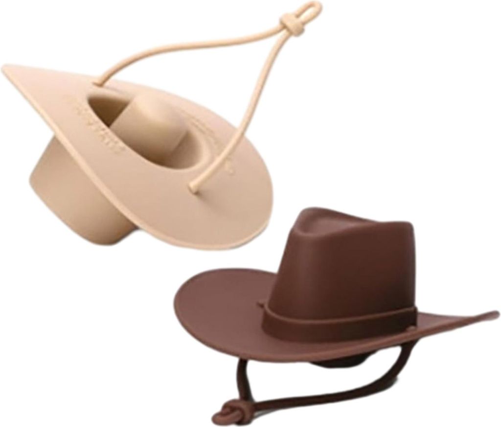 Weinflaschenverschlüsse mit Cowboyhut-Motiv, Silikon-Flaschenverschlüsse, luftdichter Verschluss, wiederverwendbare Weinkorken, passend für Stan...