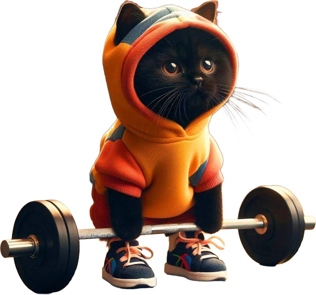 Gewichtheben Katze Figur Fitness Cartoon Kätzchen Harz Statue Skulptur Indoor Home Office Bücherregal Desktop Dekoration Ornament Geburtstagsgesc...