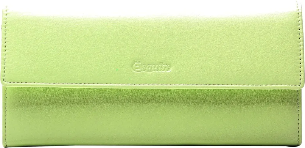 Portafoglio Esquire Viktoria Lime: Accessorio Pelle Premium Donna