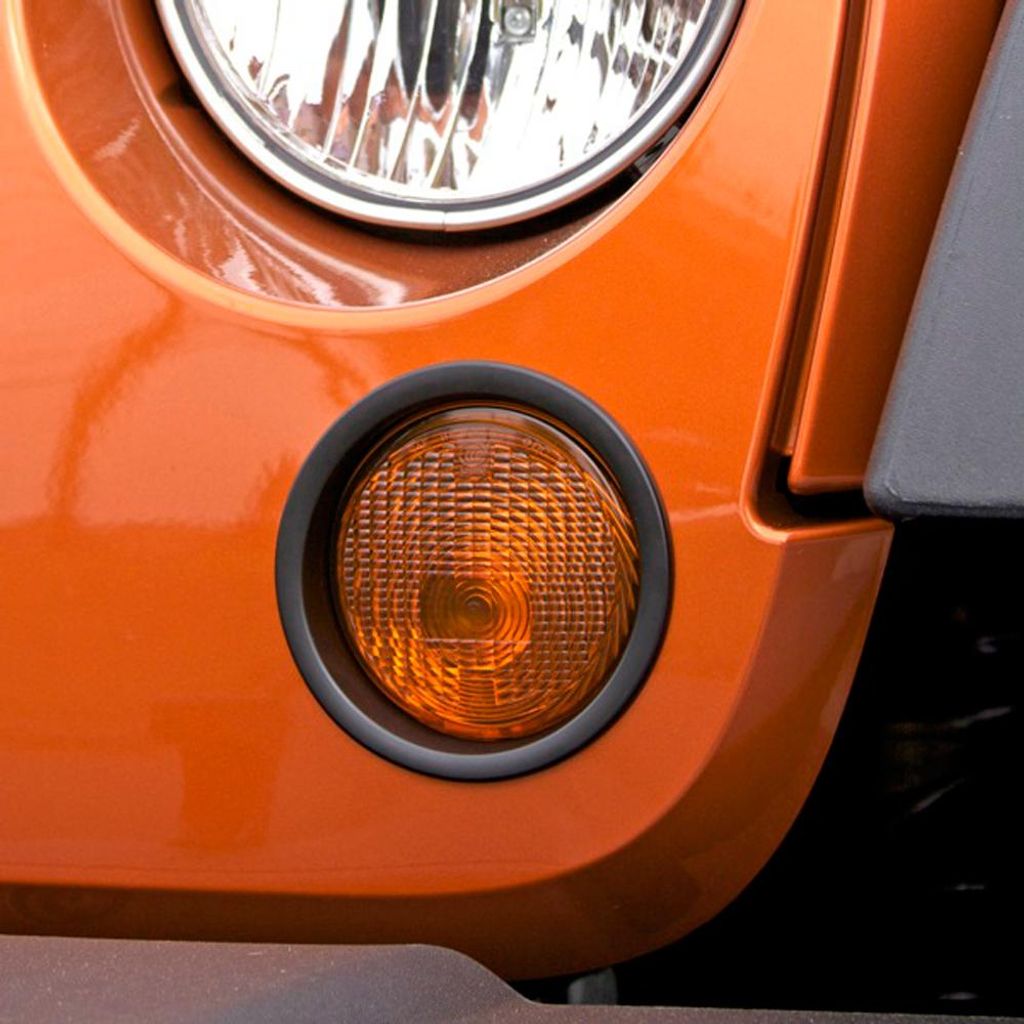 Blinkerring im Grill schwarz Rugged Ridge Blinker Jeep Wrangler JK 07-18